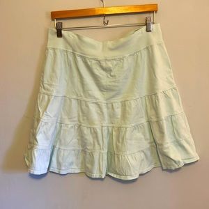 Turquoise layered cotton skirt